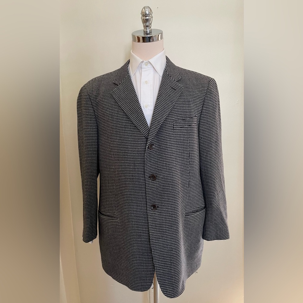 Armani COLLEZIONI Made‎ in Italy Vintage Wool & Cashmere Blend Tweed Jacket 46 R